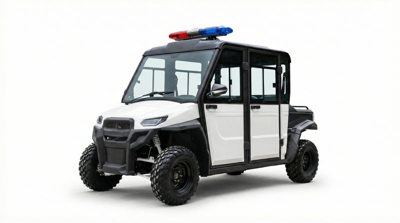 Ranger UTV (Air-Conditioner) Police Off-Road 4-Seater Electric Utility Vehicle with Cargo Box & Lithium Battery 250Ah | LSEV (White) - Image 4